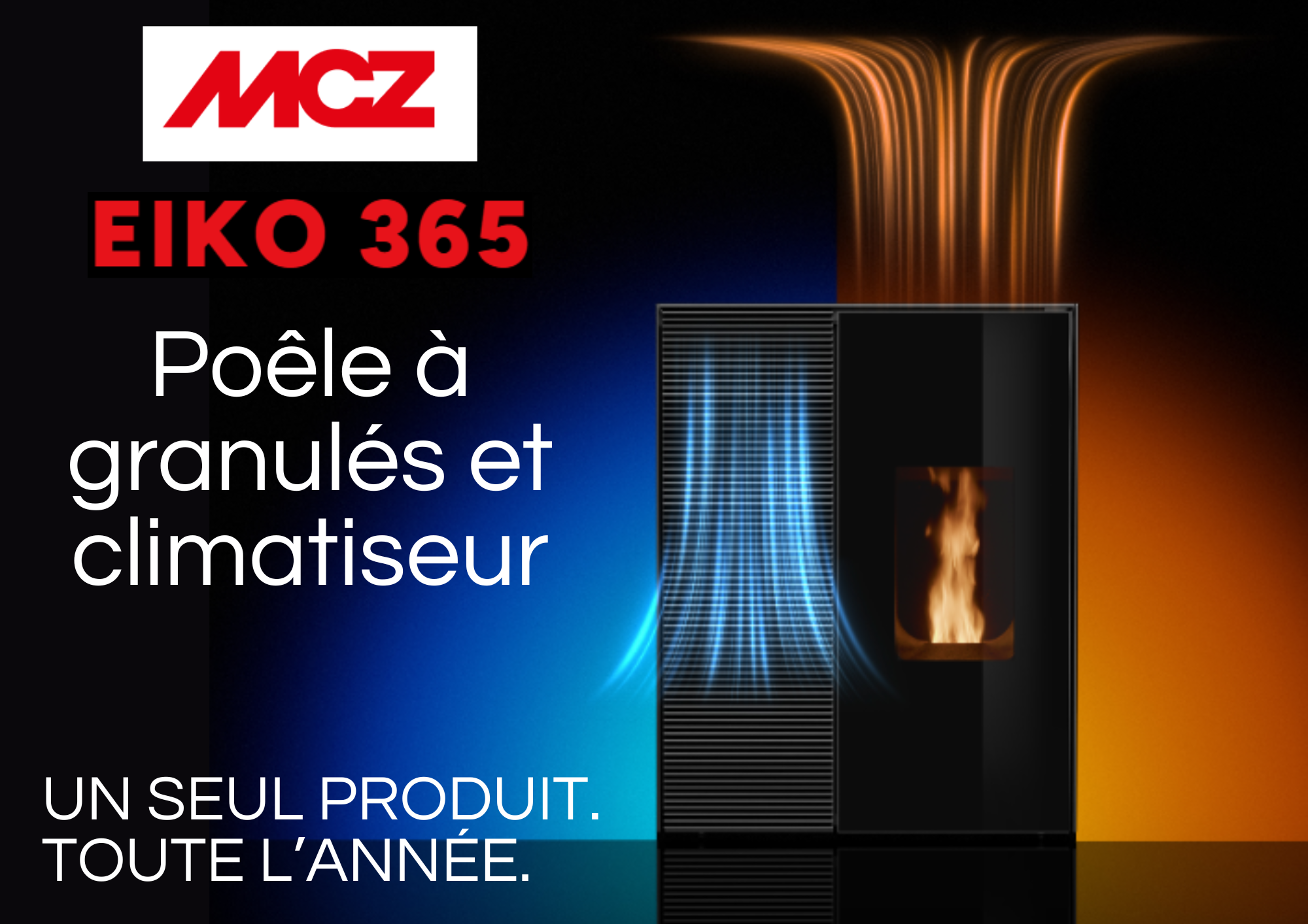 Poêle à granulés climatiseur MCZ EIKO 365