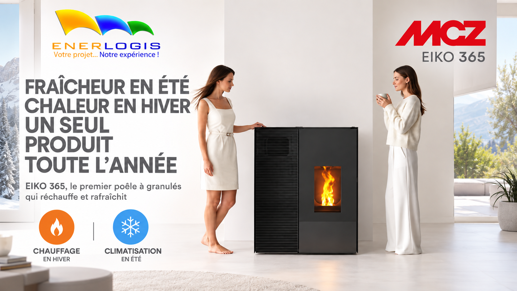Poêle à granulés climatiseur MCZ EIKO 365